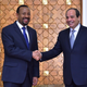 In happier times. Egyptian President Abdel Fattah al-Sisi (R) shakes hands with Ethiopian Prime Minister Abiy Ahmed in Cairo, June 10, 2018